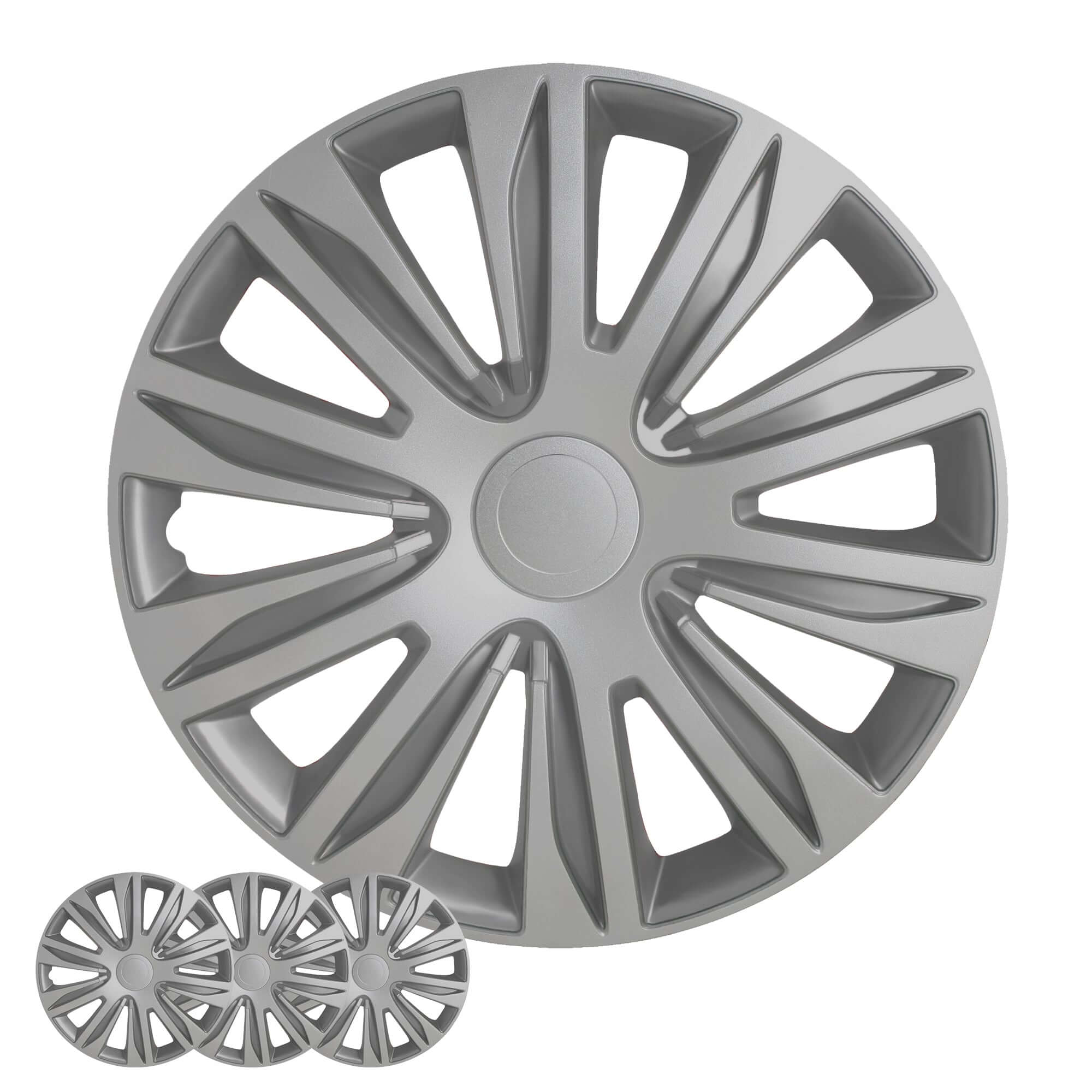 4 X Gray Center Hub Caps For Alloy Wheels – 60mm & 56mm – Universal Fit (N23 Style)
